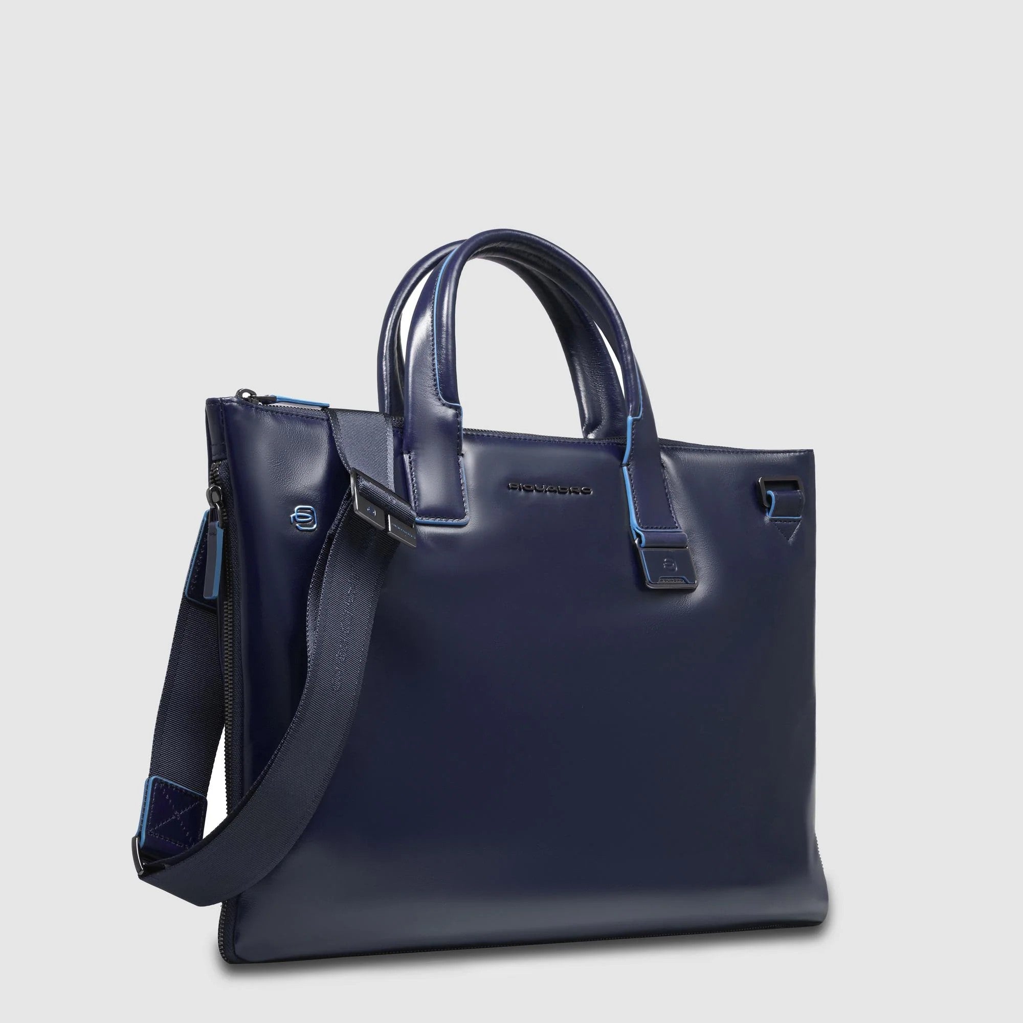 Piquadro borsa cartella da lavoro espandibile in pelle "Blue Square" CA4021B2.BLU2