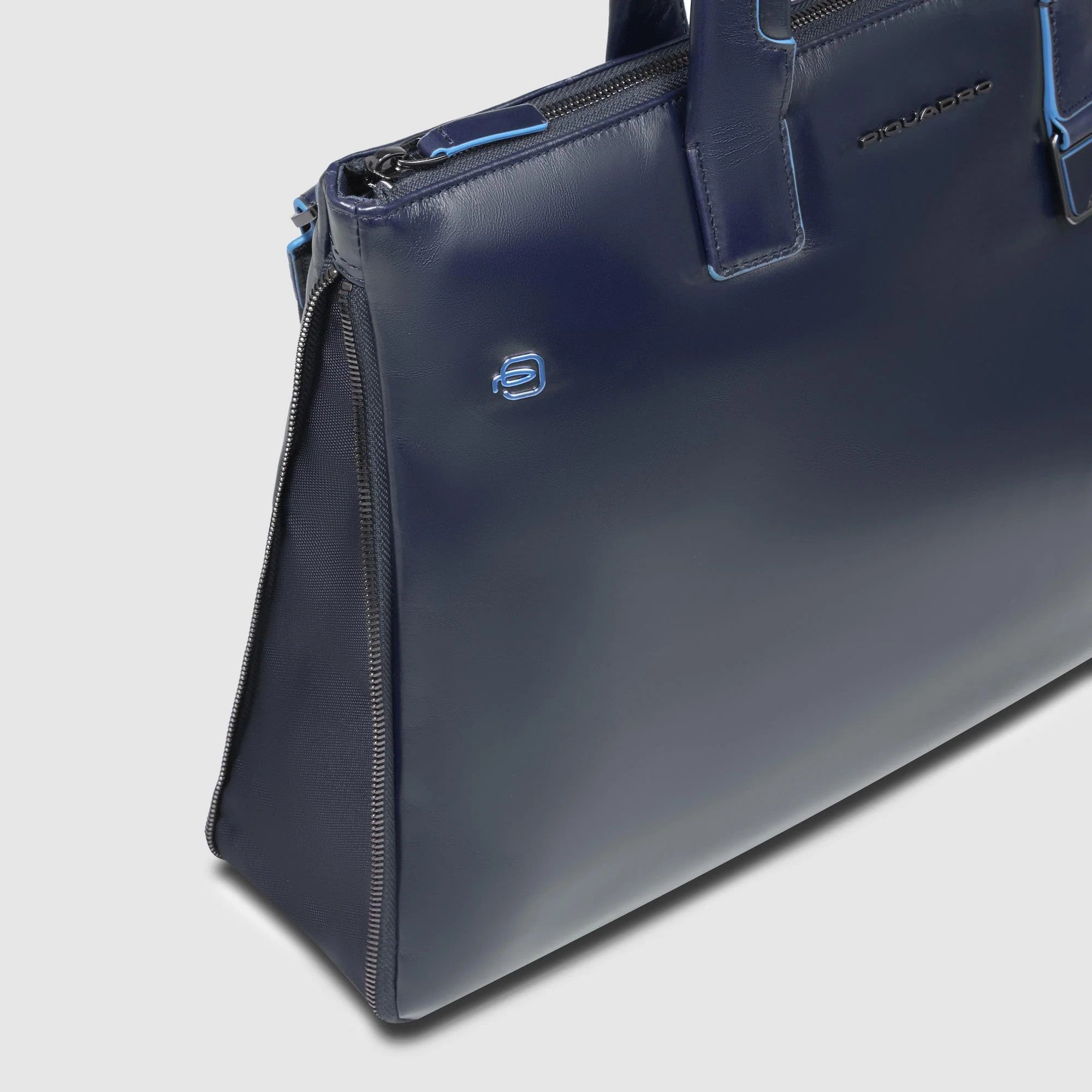 Piquadro borsa cartella da lavoro espandibile in pelle "Blue Square" CA4021B2.BLU2
