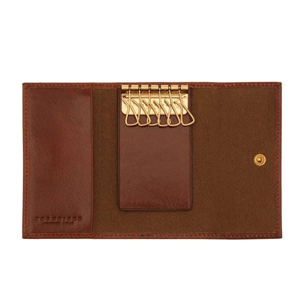 The Bridge portachiavi con ganci in pelle "Story" Marrone 01801601.14