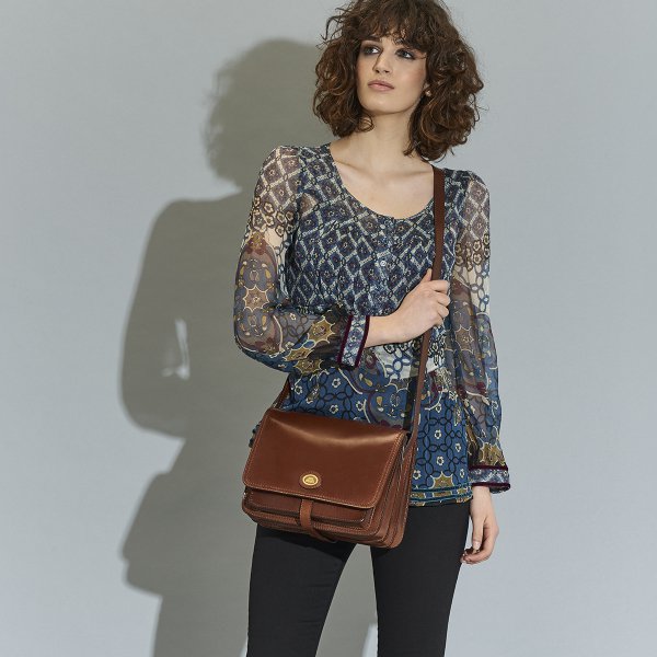 The Bridge borsa a tracolla in pelle "Story" Marrone 04418201.14
