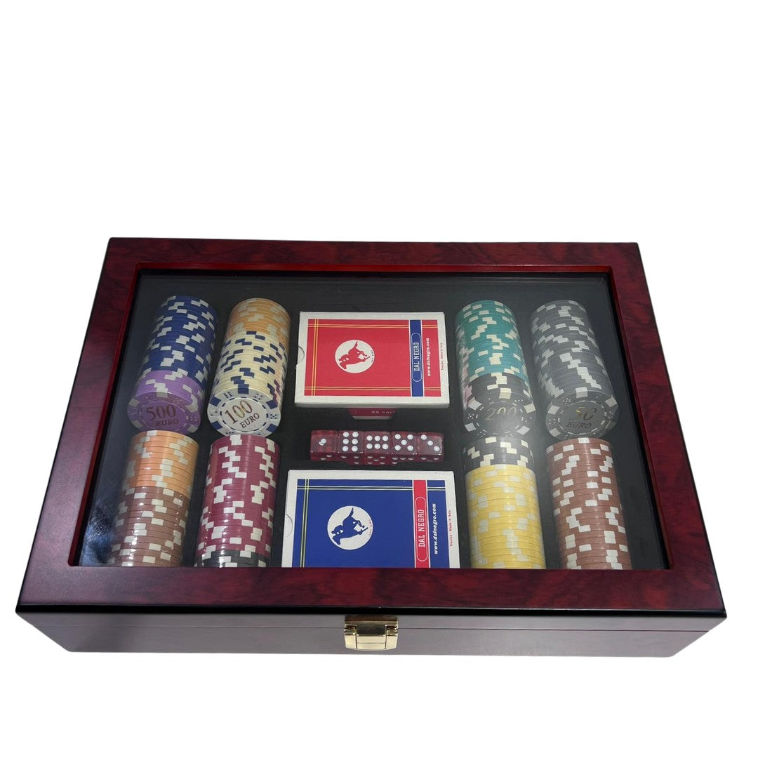 Dal Negro valigetta servizio da gioco carte+fiches+dadi "Games" Marrone 02404.X