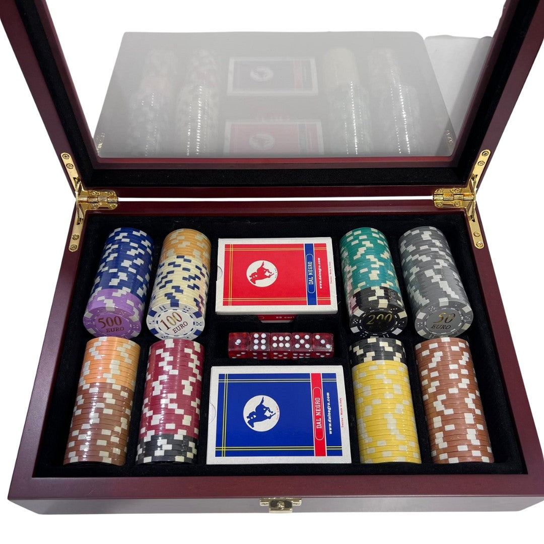 Dal Negro valigetta servizio da gioco carte+fiches+dadi "Games" Marrone 02404.X