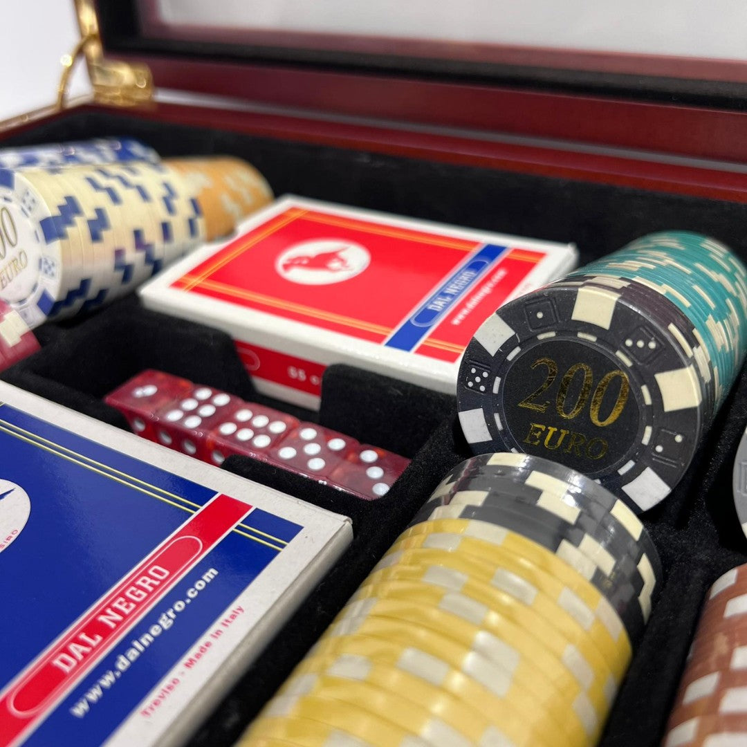 Dal Negro valigetta servizio da gioco carte+fiches+dadi "Games" Marrone 02404.X