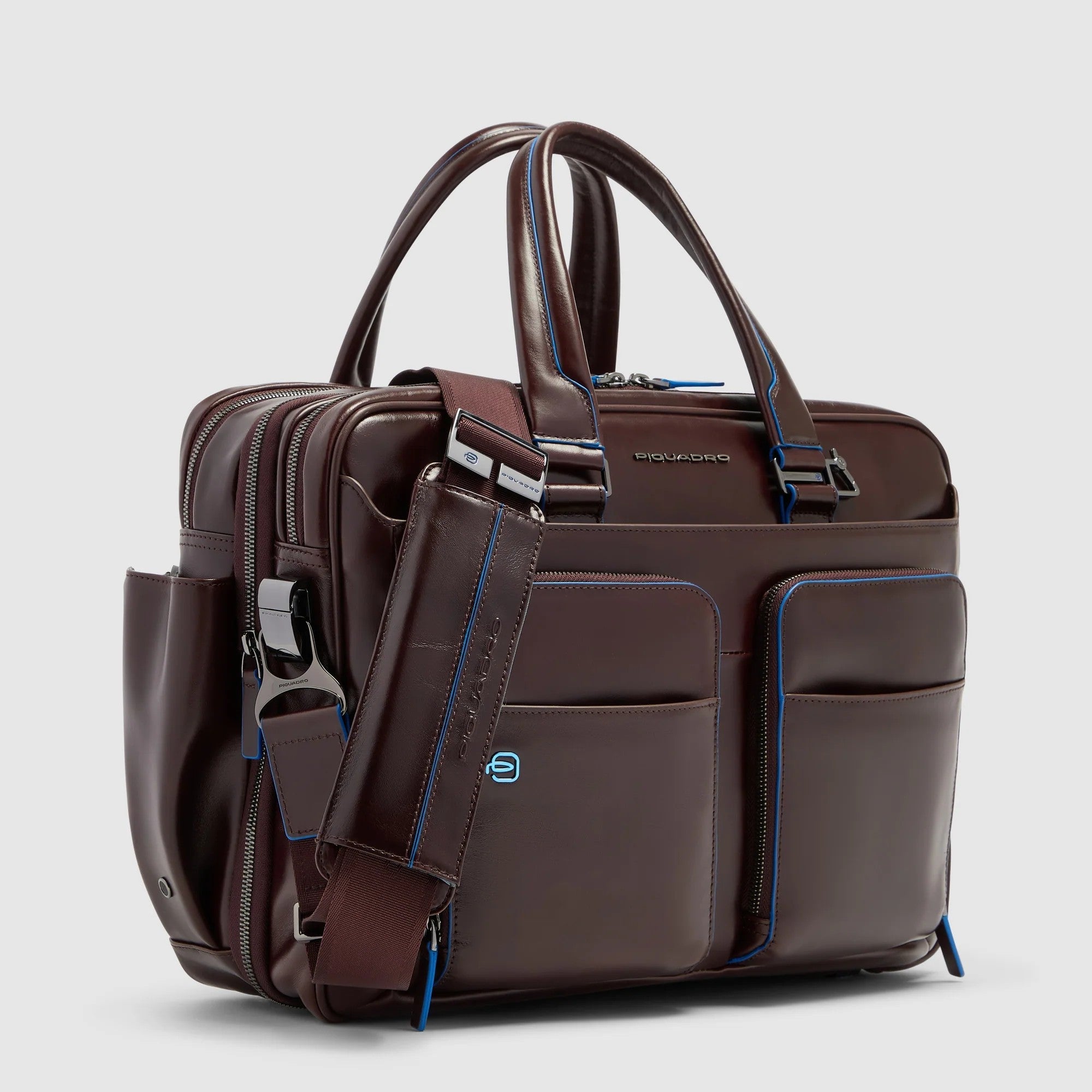 Piquadro borsa cartella da lavoro in pelle "Blue Square" Marrone CA2765B2.MO