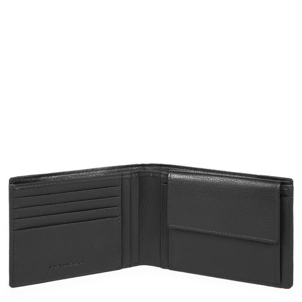 Piquadro portafogli in tessuto e pelle "P16" Nero PU257P16.CHEVN