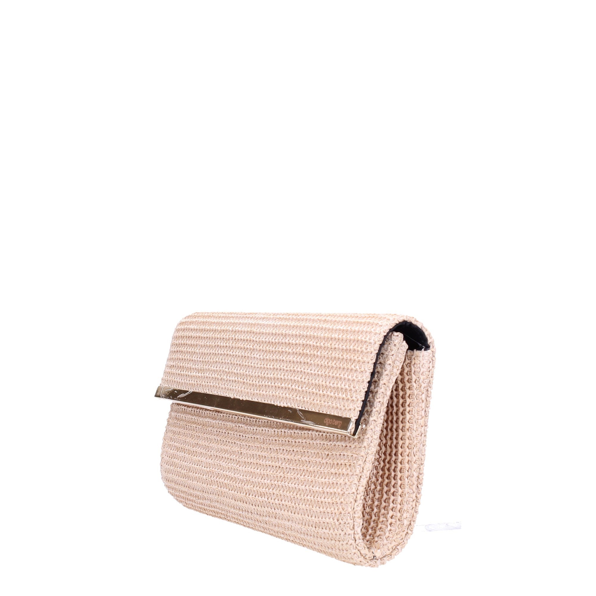 Olga Berg borsa da cerimonia in raffia "Willow" Beige OB6381.NATURAL