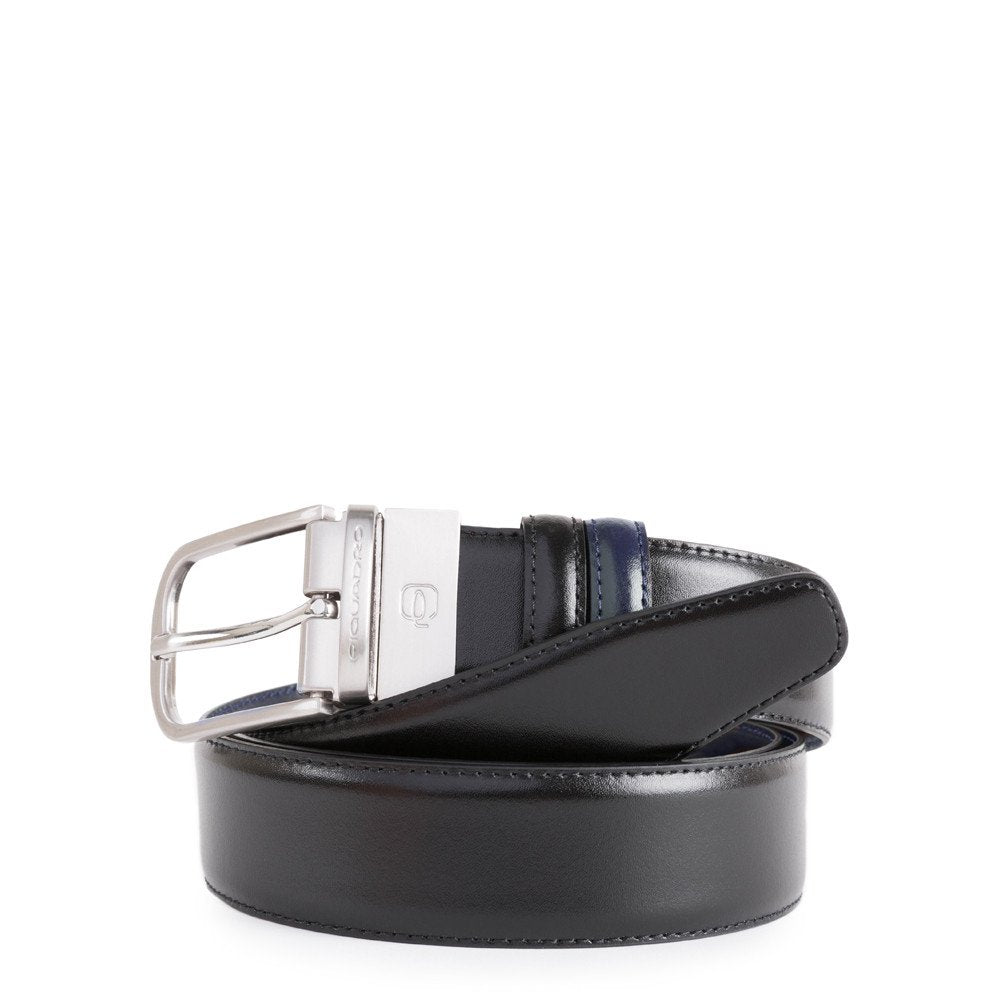 Piquadro cintura reversibile in pelle "C11" Nero/blu CU3049C11.NB