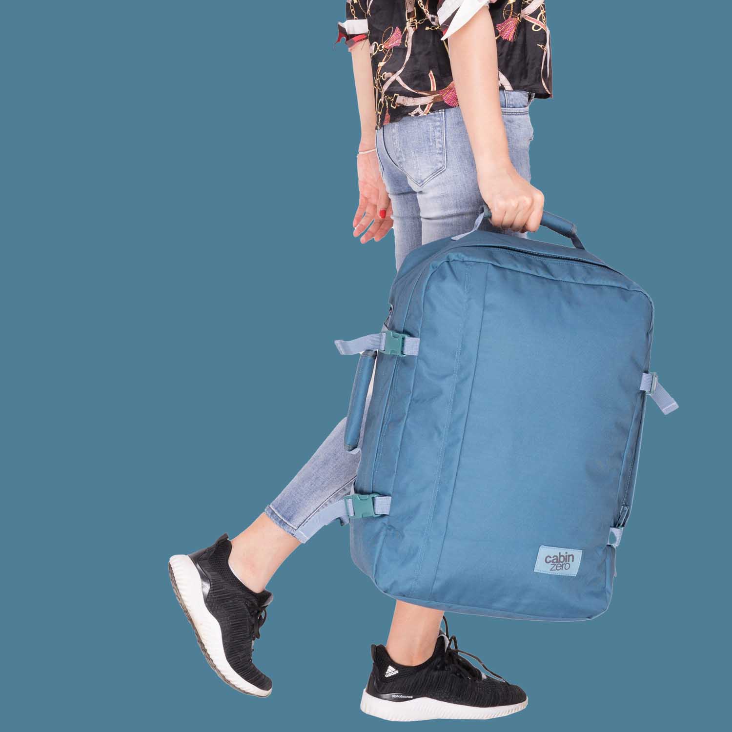 Cabin Zero zaino 44L da viaggio in tessuto "Classic" Azzurro CZ06.1803 ARUBA BLUE