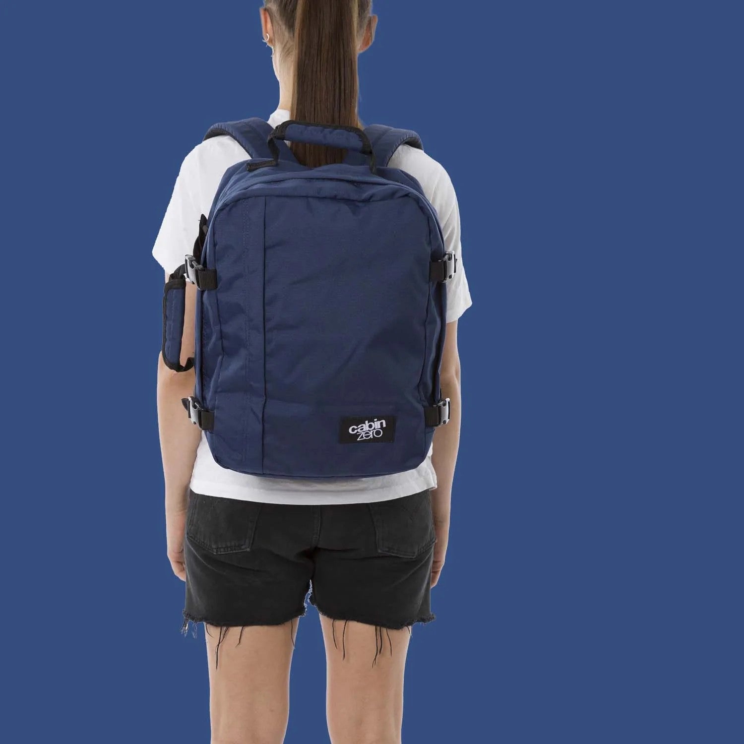Cabin Zero zaino 28L da viaggio in tessuto "Classic" Blu CZ08.1205 NAVY