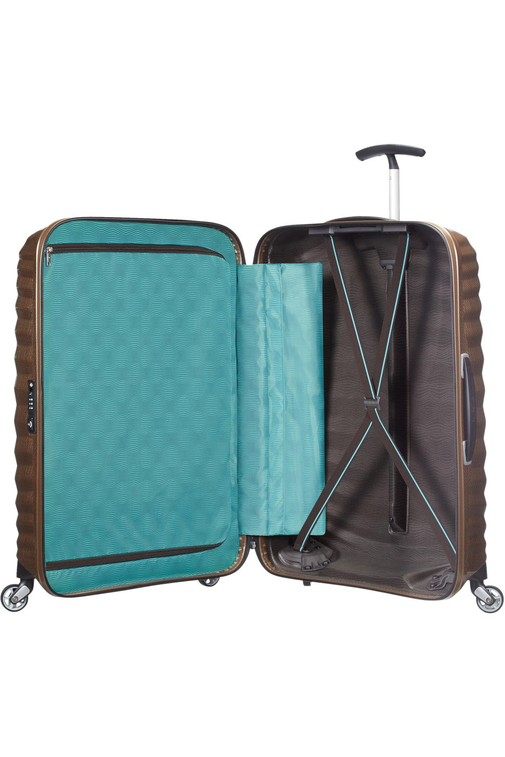 Samsonite trolley medio in polipropilene "Lite Shock" Bronzo 62765.1775 SAND