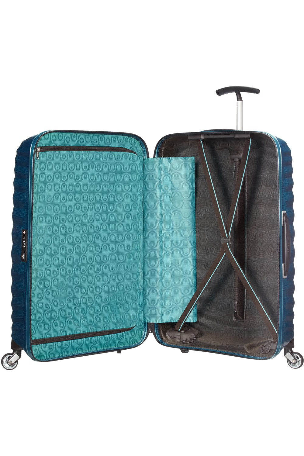 Samsonite trolley medio in polipropilene "Lite Shock" Blu 62765.1686 PETROL BLUE
