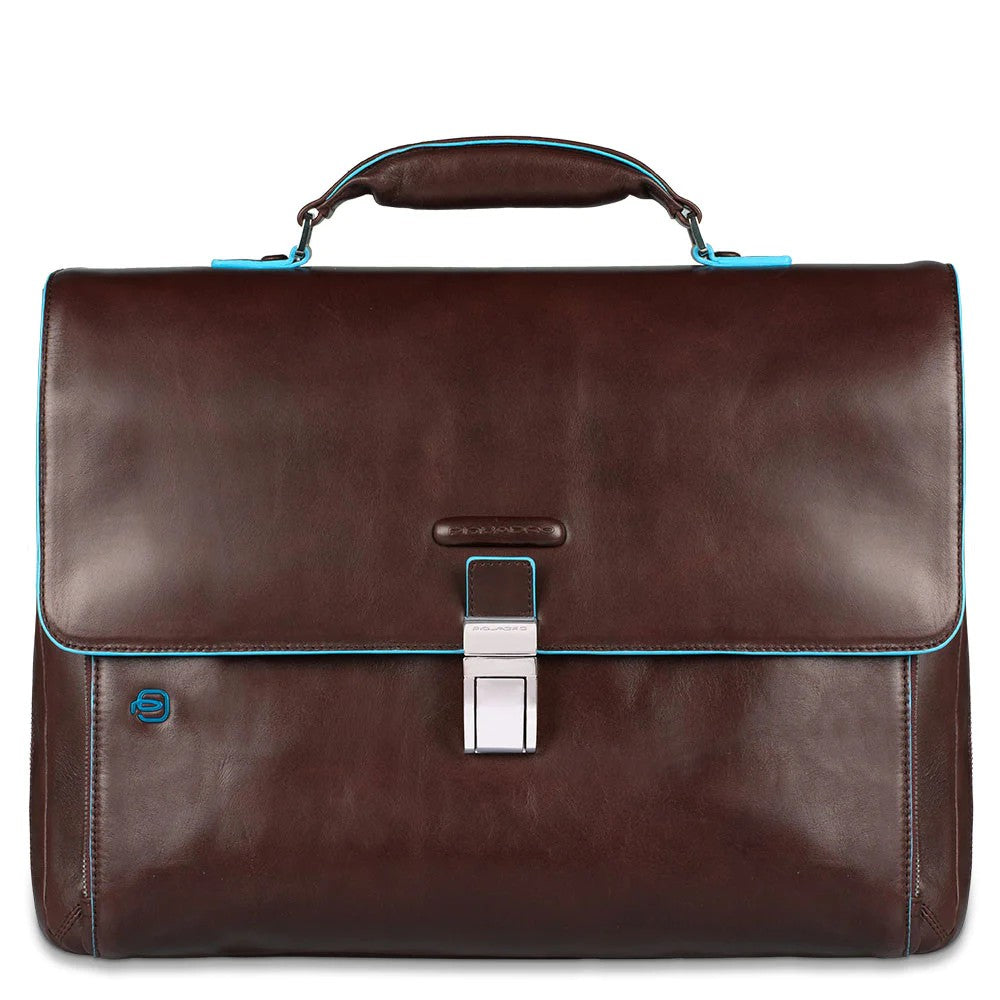 Piquadro borsa cartella da lavoro in pelle "Blue Square" Marrone CA3111B2.MO