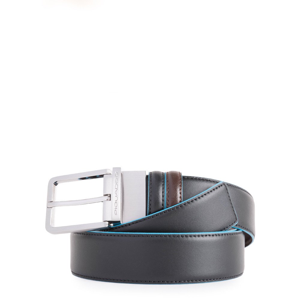 Piquadro cintura reversibile in pelle "B2 - Blue Square" Nero/marrone CU2619B2.NMO