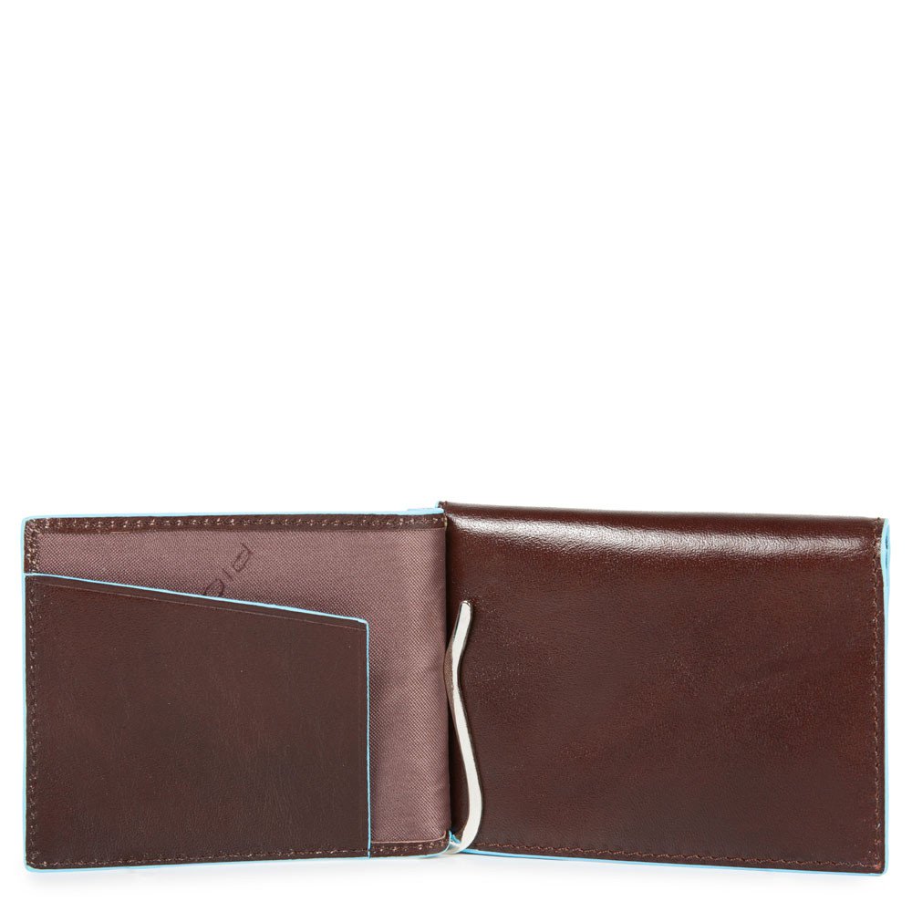 Piquadro portafogli con fermasoldi in pelle "Blue Square" Nero PU3890B2R.N