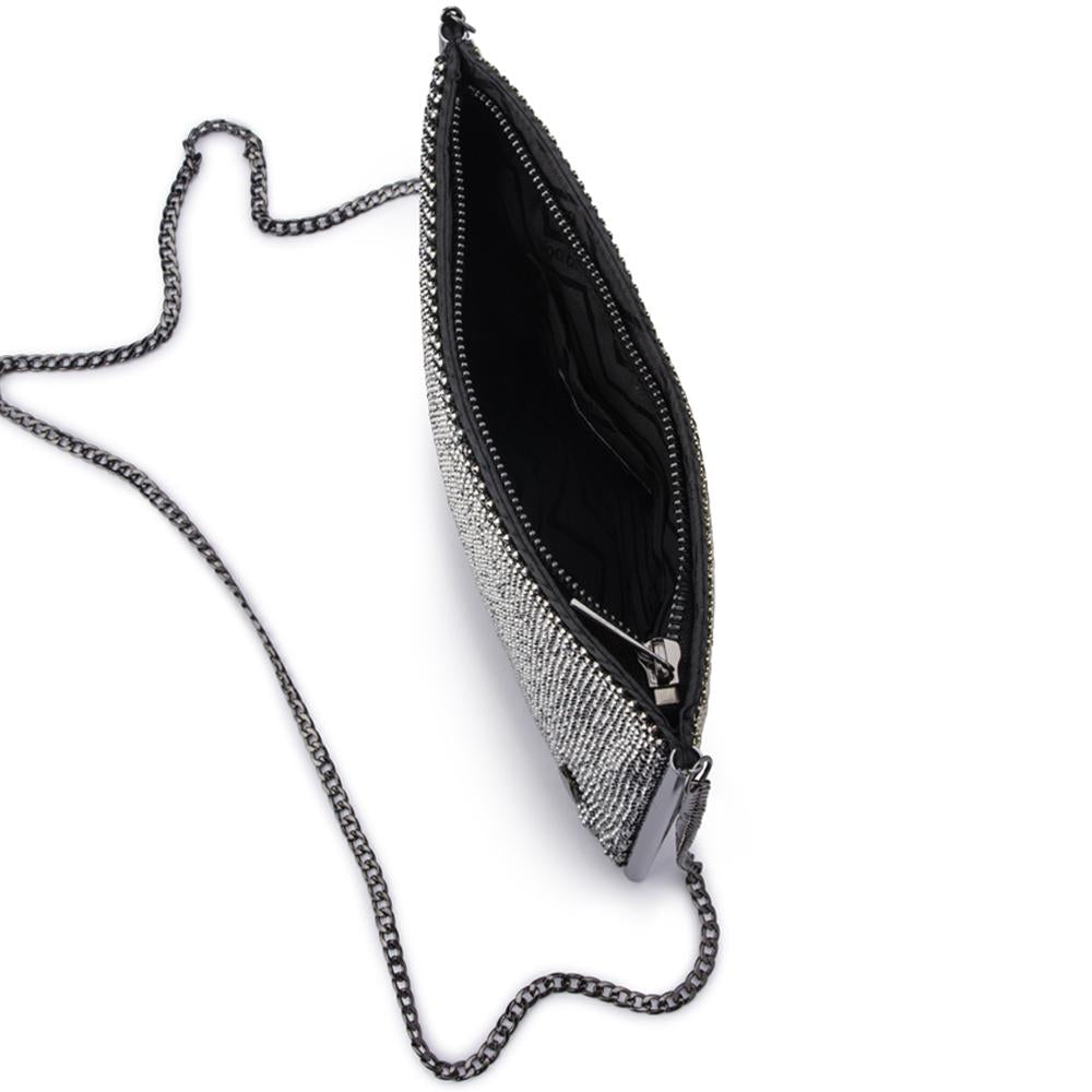 Olga Berg borsa da cerimonia in metallo "Olympia" Grigio OB5279.GUN METAL