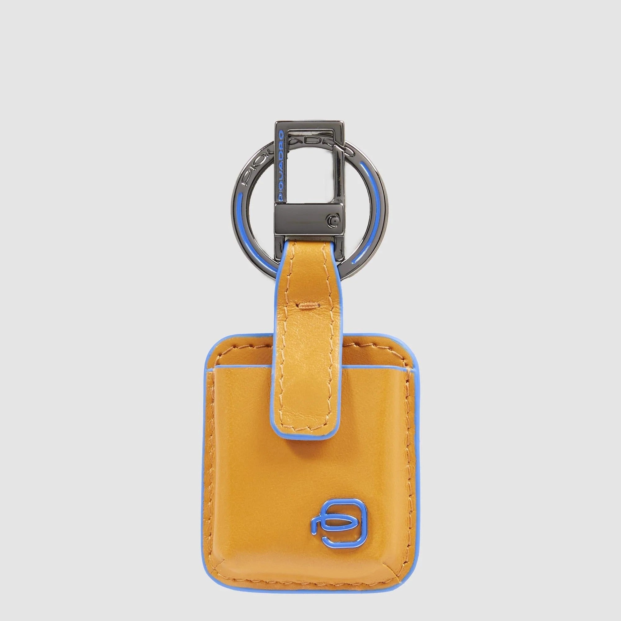 Piquadro portachiavi connequ in pelle "B2 - Blue Square" Giallo AC3954B2.G
