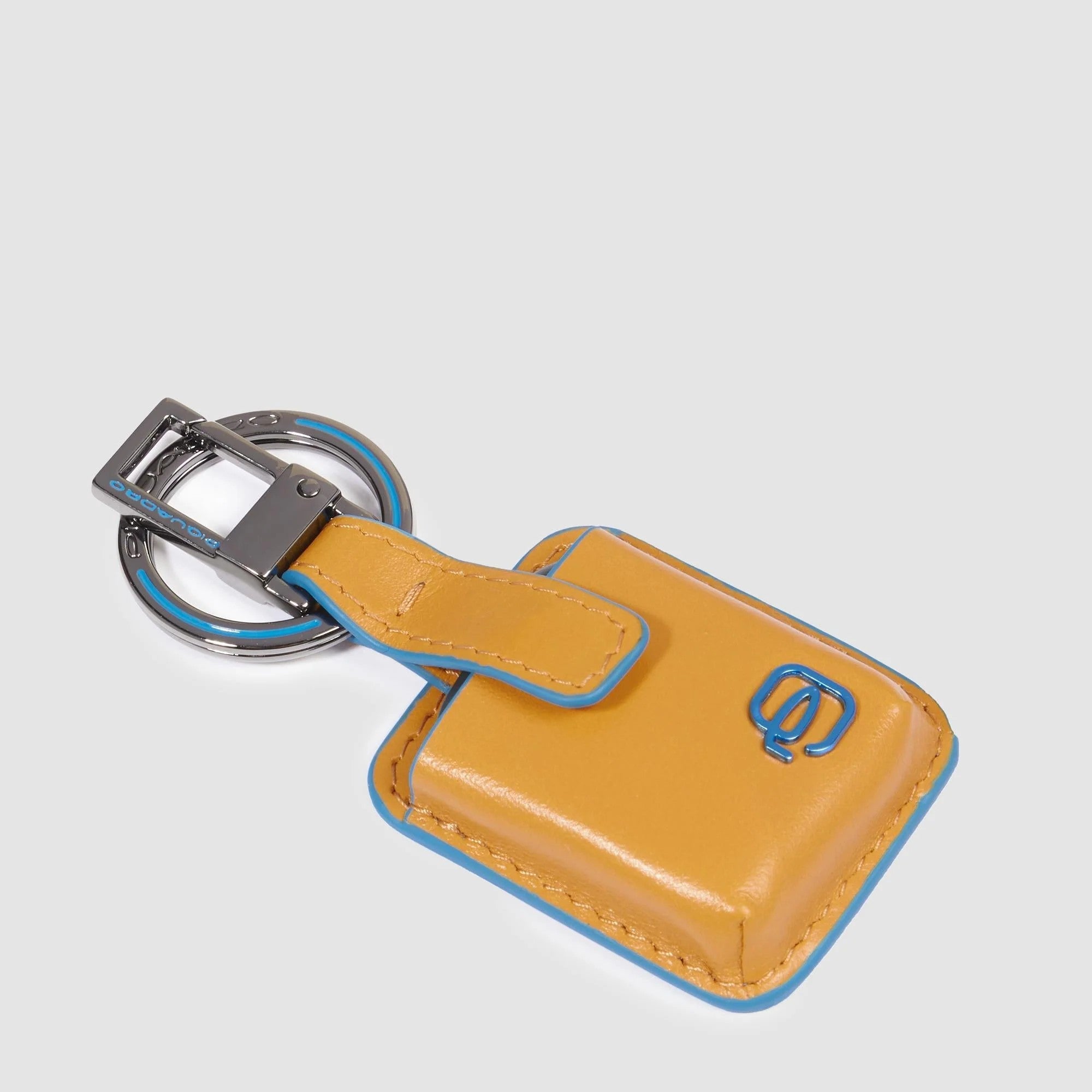 Piquadro portachiavi connequ in pelle "B2 - Blue Square" Giallo AC3954B2.G
