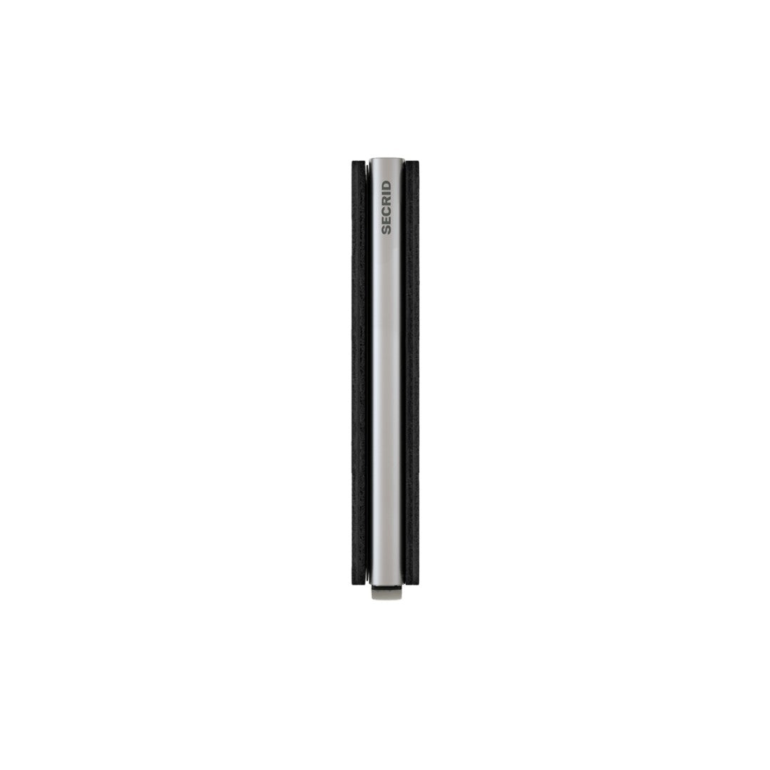 Secrid portafogli compatto in alluminio e pelle "Slimwallet Original" Nero SO.BLACK