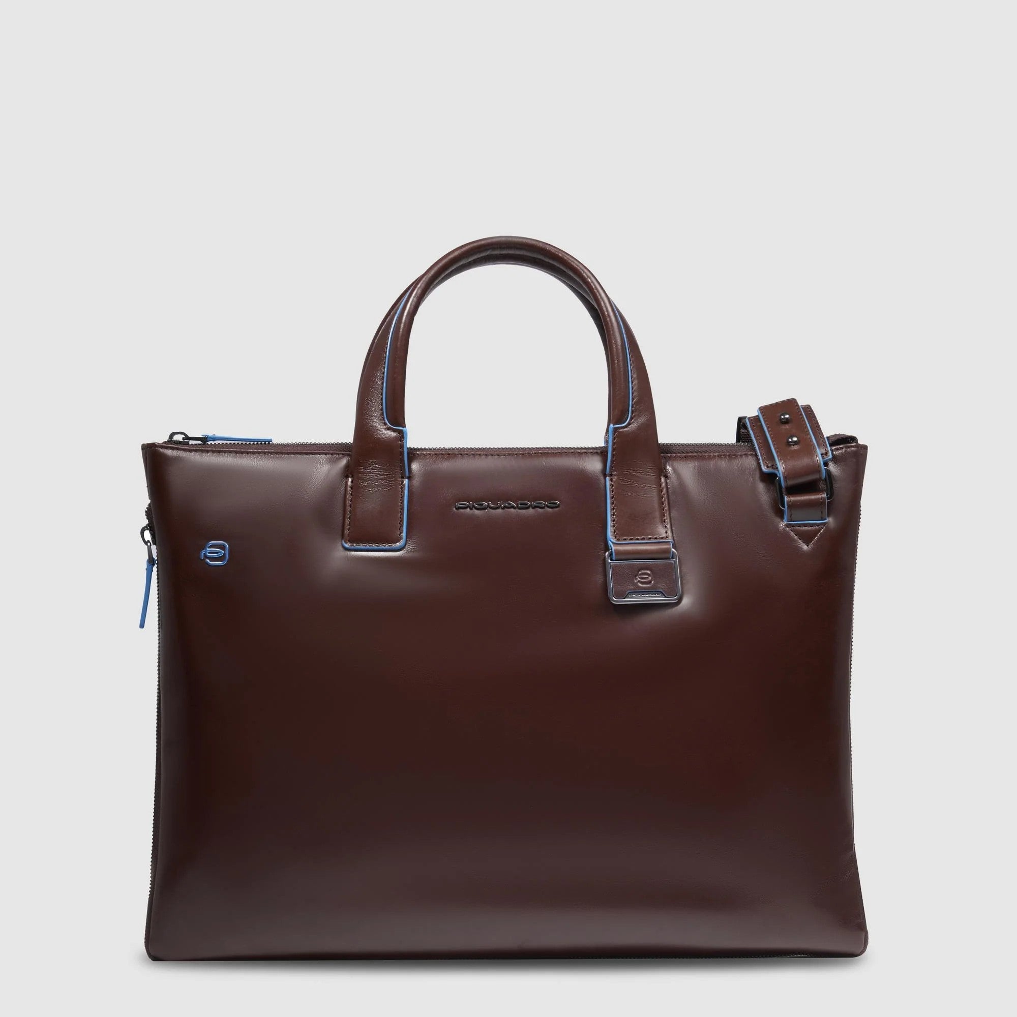 Piquadro borsa cartella da lavoro espandibile in pelle "Blue Square" Marrone CA4021B2.MO