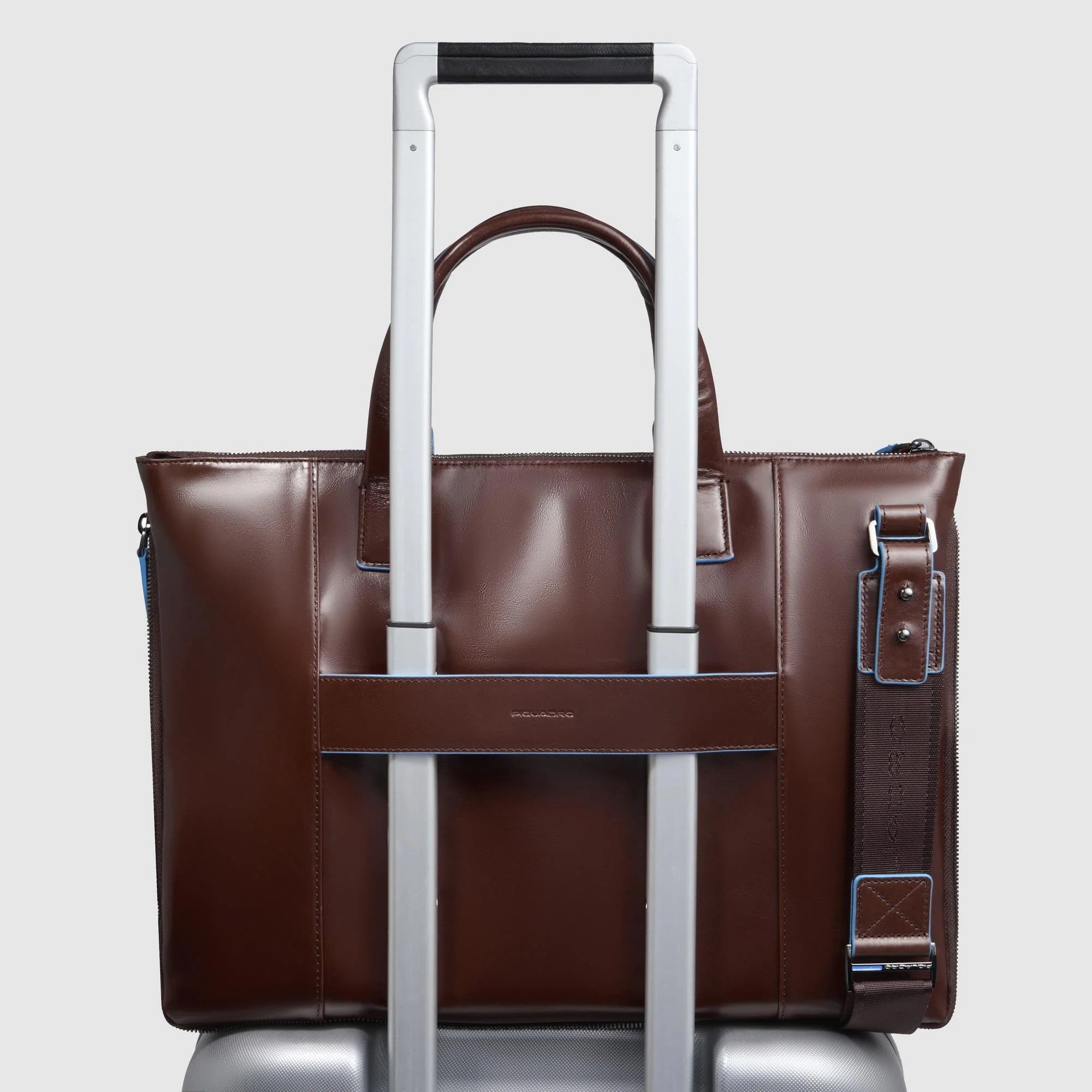 Piquadro borsa cartella da lavoro espandibile in pelle "Blue Square" Marrone CA4021B2.MO