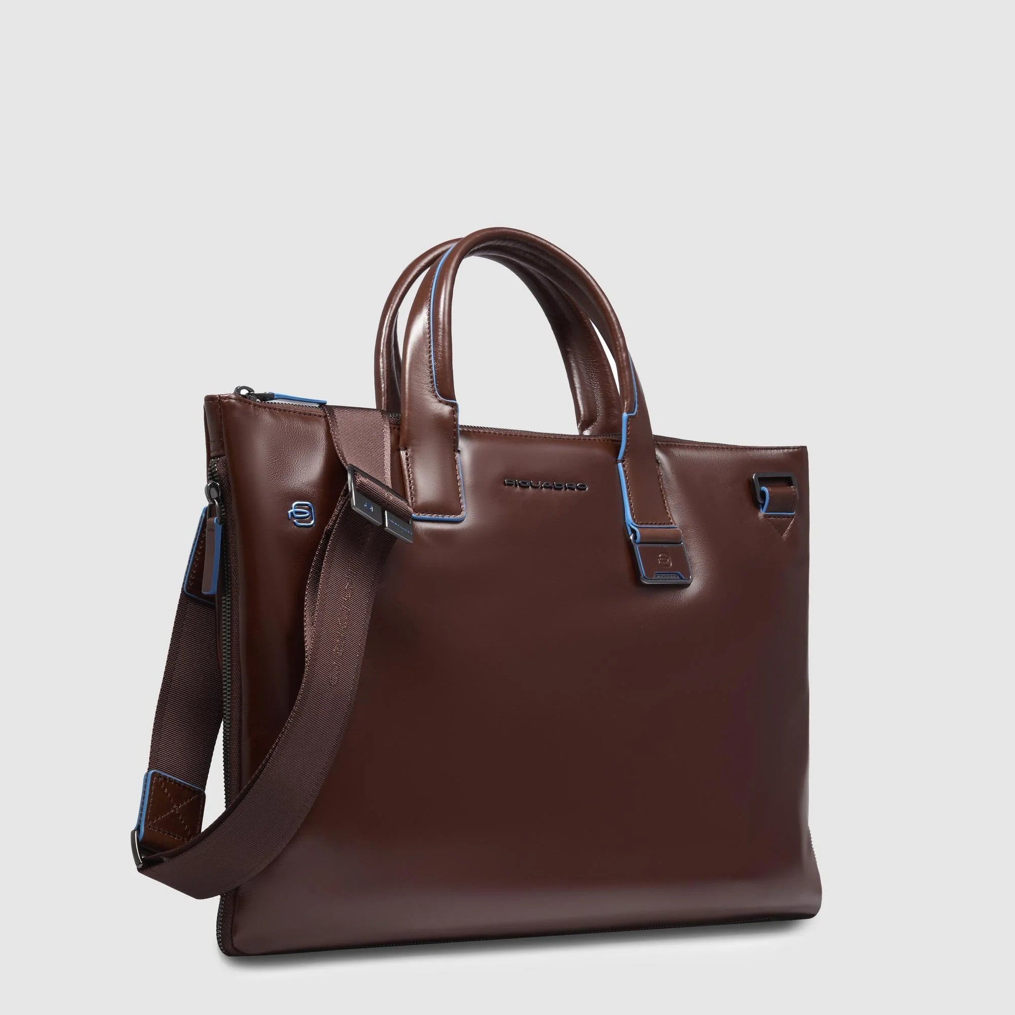 Piquadro borsa cartella da lavoro espandibile in pelle "Blue Square" Marrone CA4021B2.MO