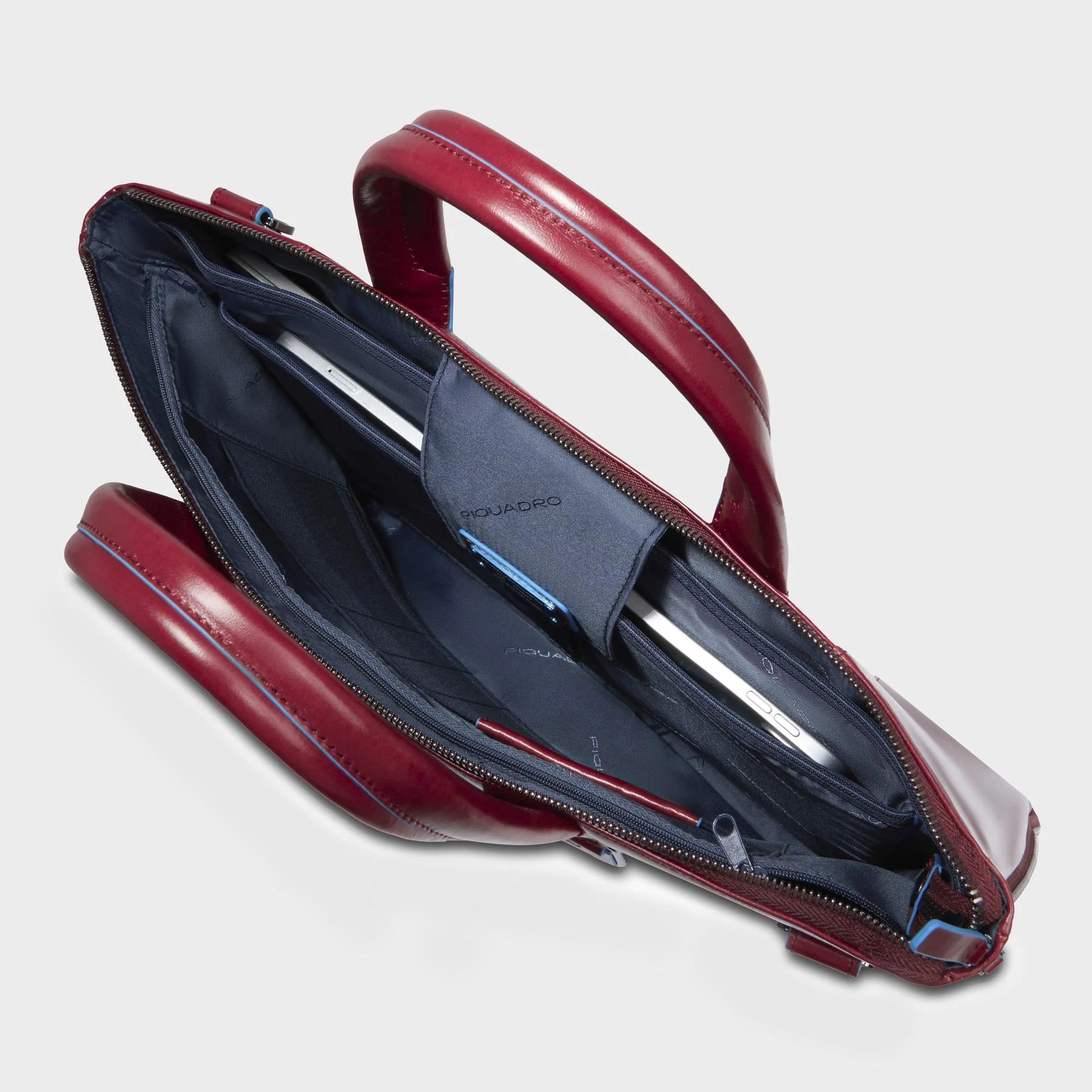 Piquadro borsa cartella da lavoro espandibile in pelle "Blue Square" Rosso CA4021B2.R