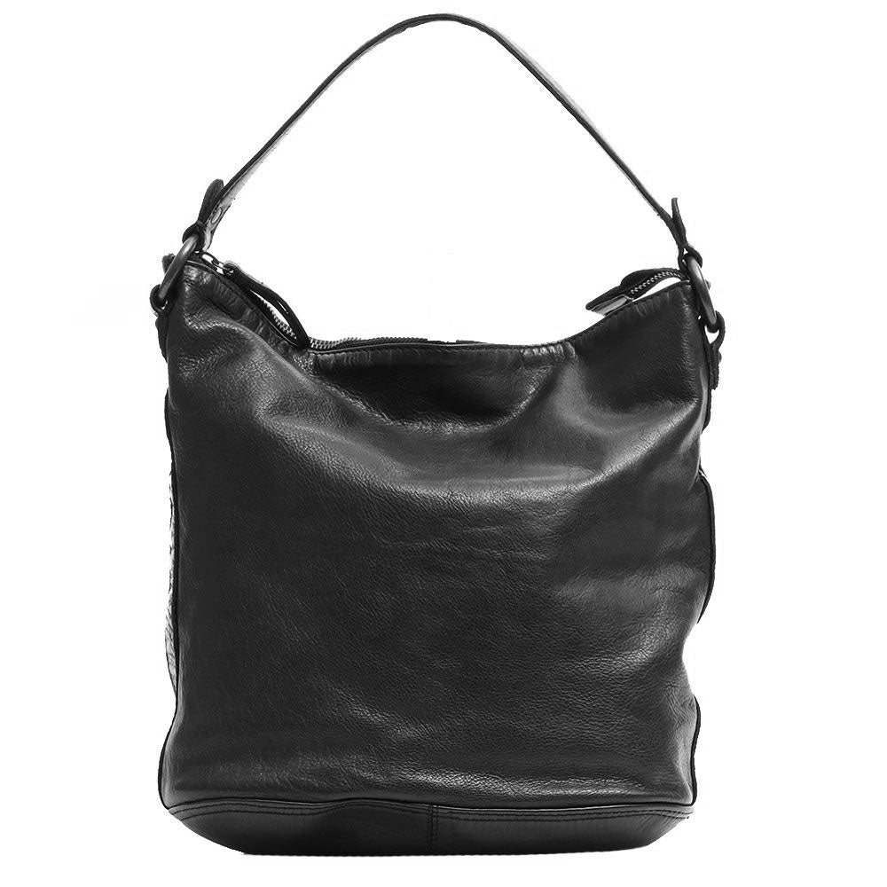 Gianni Conti borsa a spalla in pelle "Vintage" Nero 4203374.10