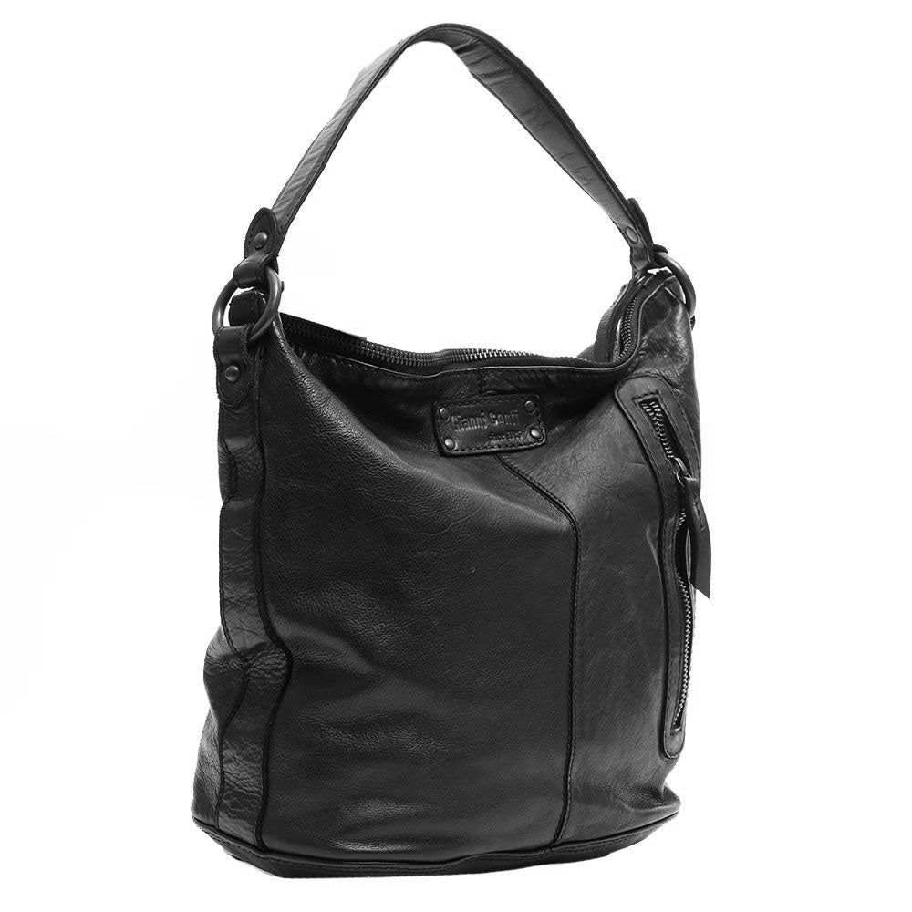 Gianni Conti borsa a spalla in pelle "Vintage" Nero 4203374.10