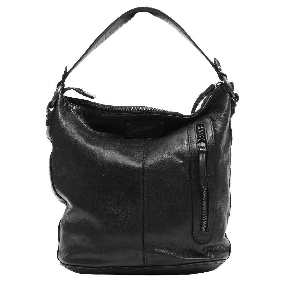 Gianni Conti borsa a spalla in pelle "Vintage" Nero 4203374.10
