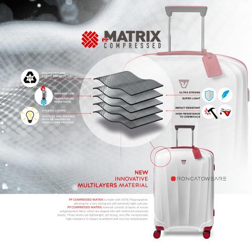 Roncato trolley medio in polipropilene "We Are Glam" Nero 5952.0162 NERO/PLATINO