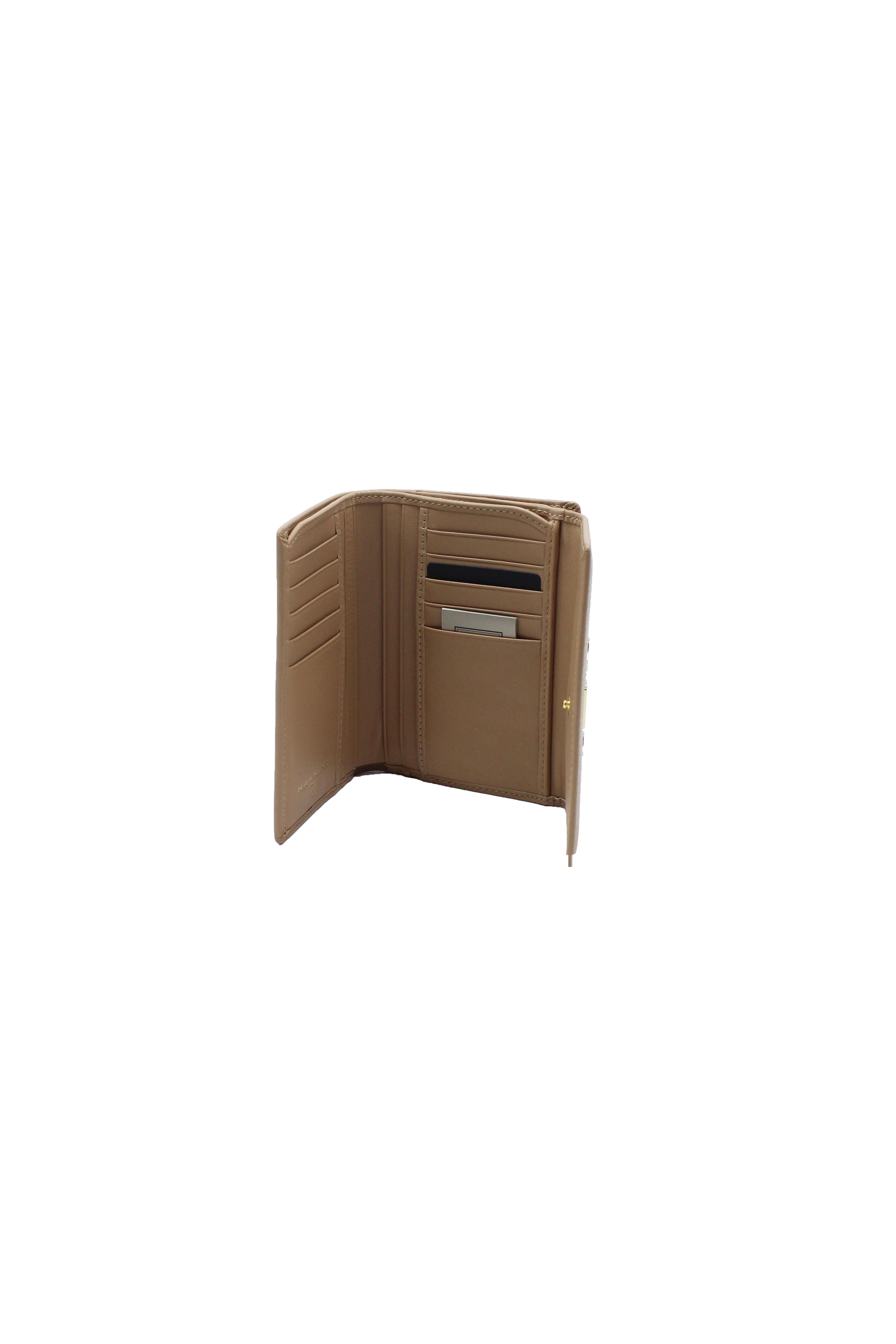 Nannini portafogli in pelle "Seduction Caracas" Beige QB0681.Beige