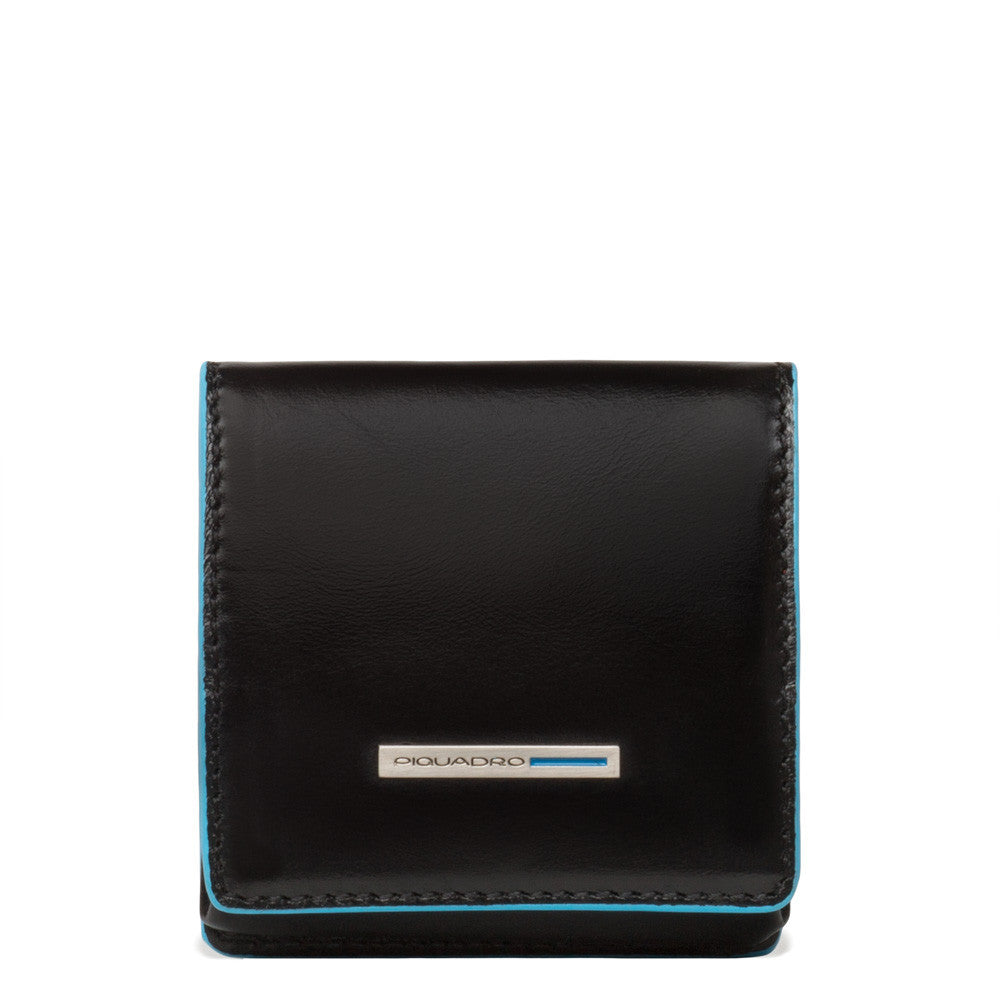 Piquadro porta monete in pelle "B2 - Blue Square" Nero PU2634B2.N
