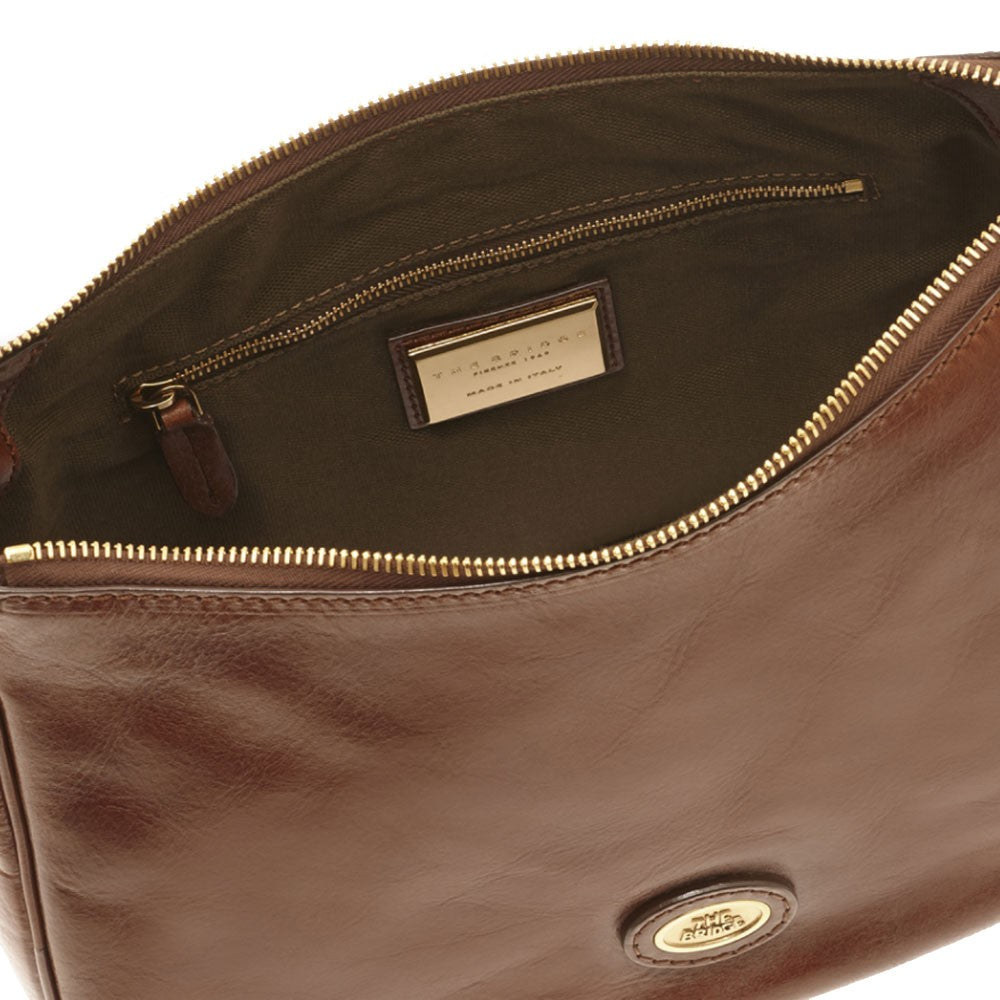 The Bridge borsa a tracolla in pelle "Story" Marrone 04716901.14