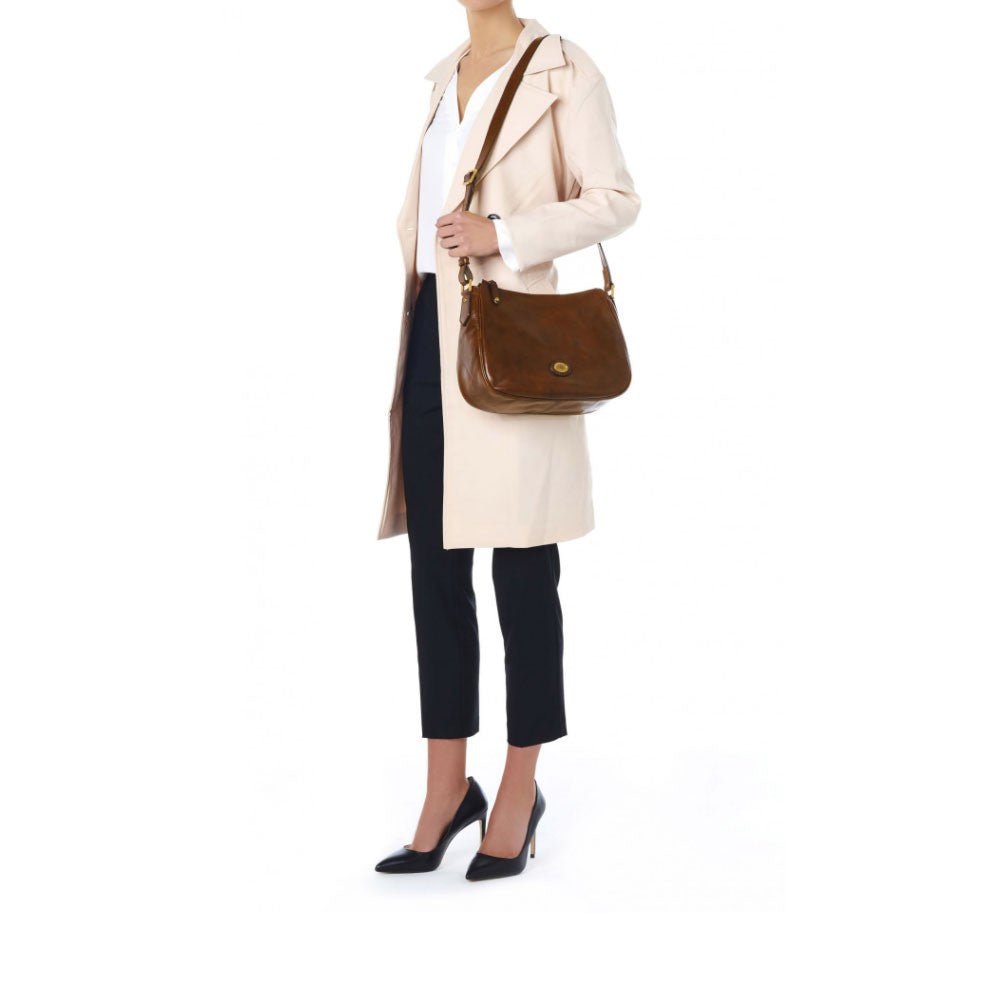 The Bridge borsa a tracolla in pelle "Story" Marrone 04716901.14