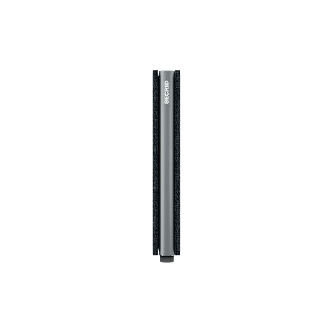 Secrid portafogli compatto in alluminio e pelle "Slimwallet Optical" Nero SOP.BLACK/TITANIUM