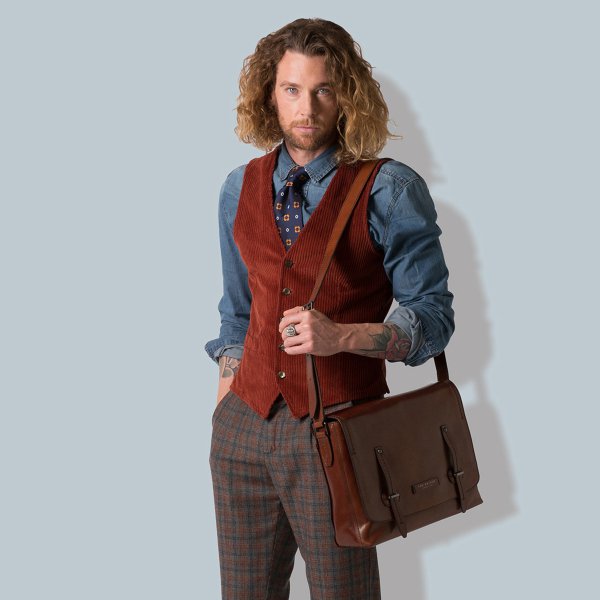 The Bridge messanger in pelle "Kallio" Marrone 05322701.1A