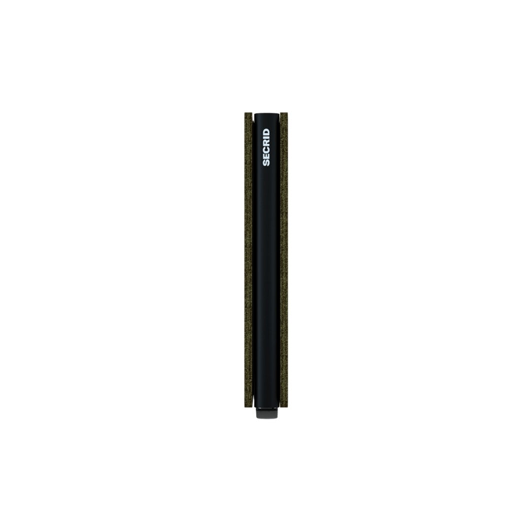 Secrid portafogli compatto in alluminio e pelle "Slimwallet Vintage" Verde SV.OLIVE-BLACK