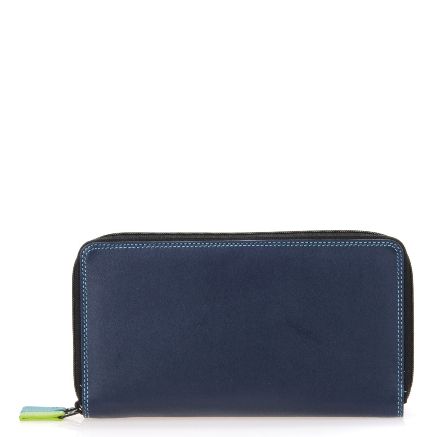 Mywalit portafogli doppia zip in pelle "Classic" Multicolor 375.4 BLACK/PACE