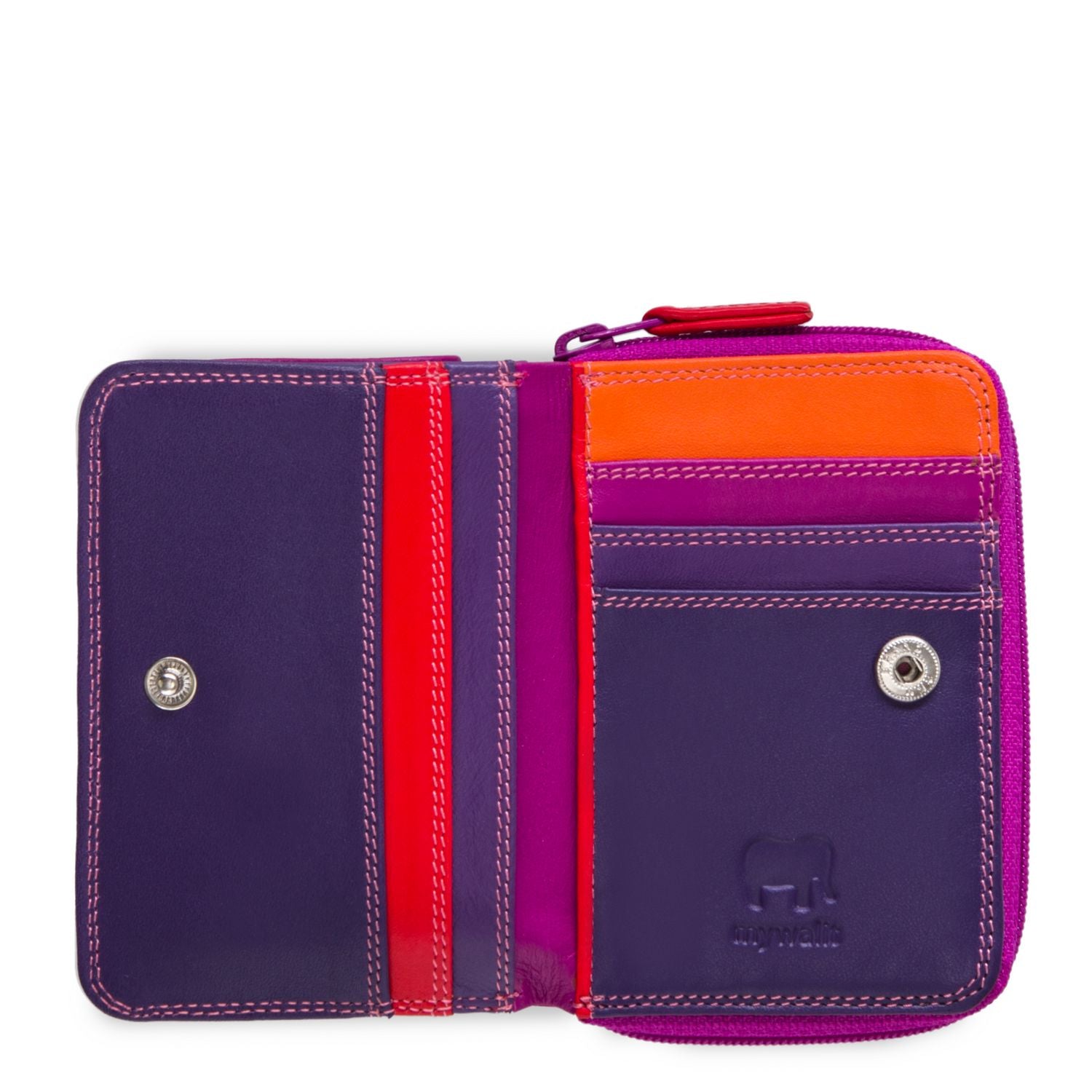 Mywalit portafogli piccolo in pelle "Classic" Multicolor 226.75 SANGRIA MULTI