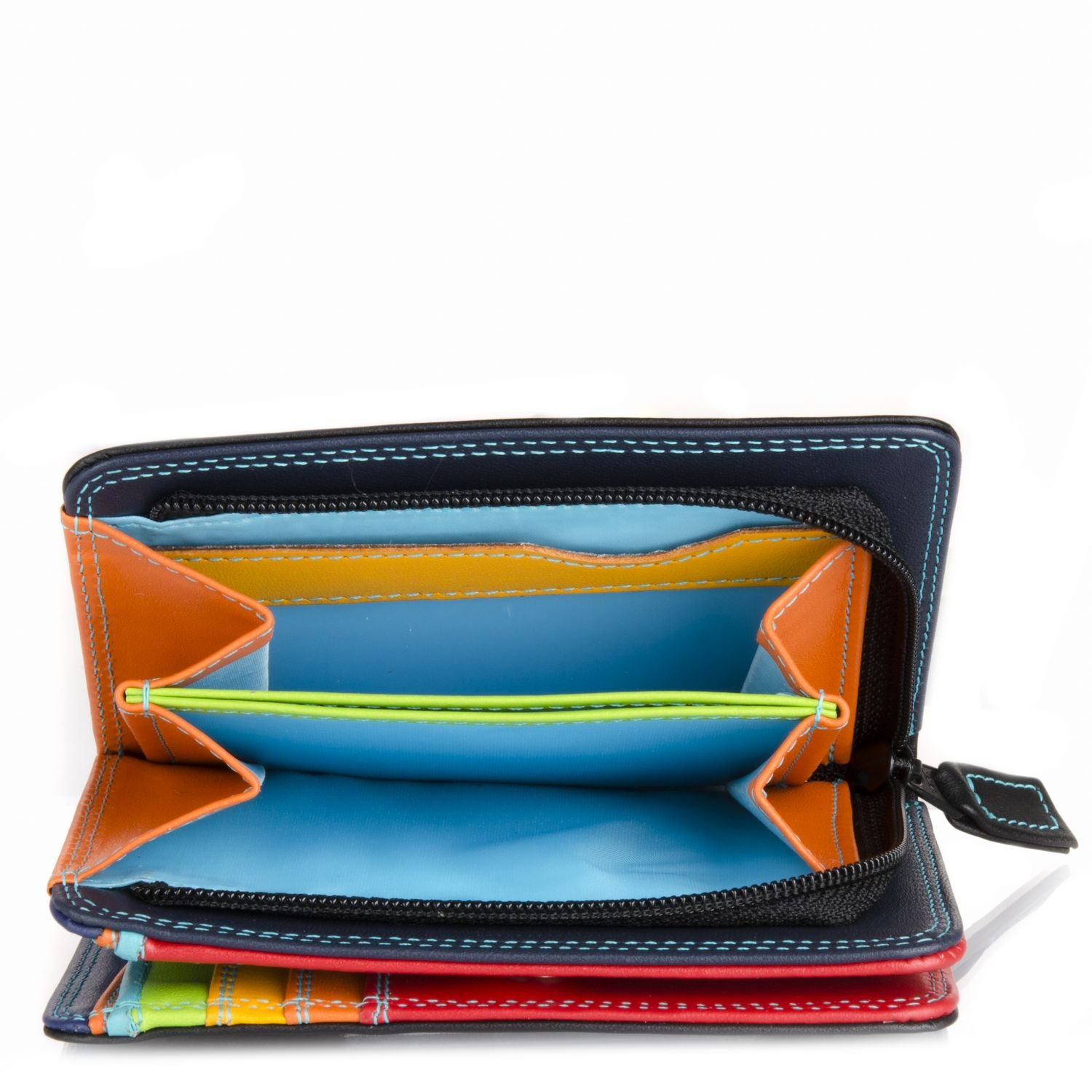 Mywalit portafogli in pelle "Classic" Multicolor 231.4 BLACK/PACE