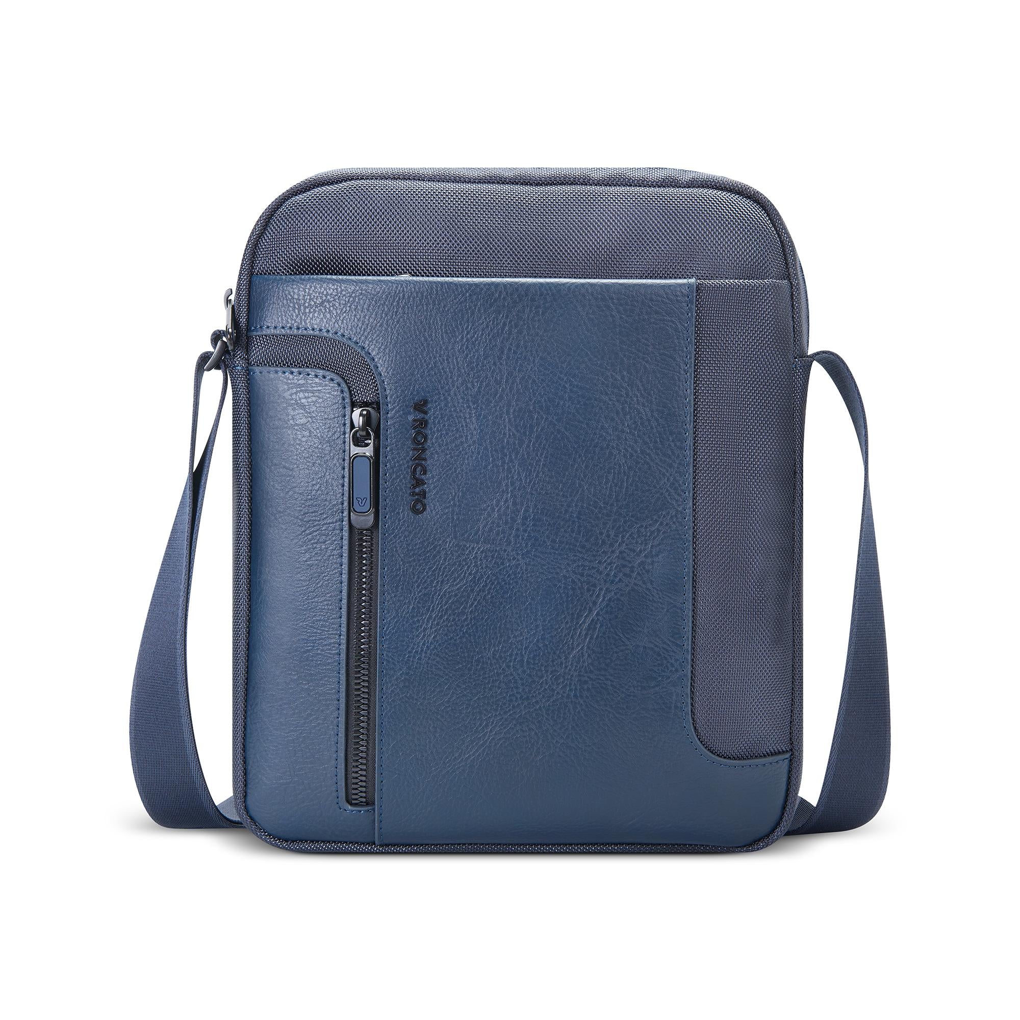 Roncato borsello in tessuto ed ecopelle "Panama 4 Blu 400893.23