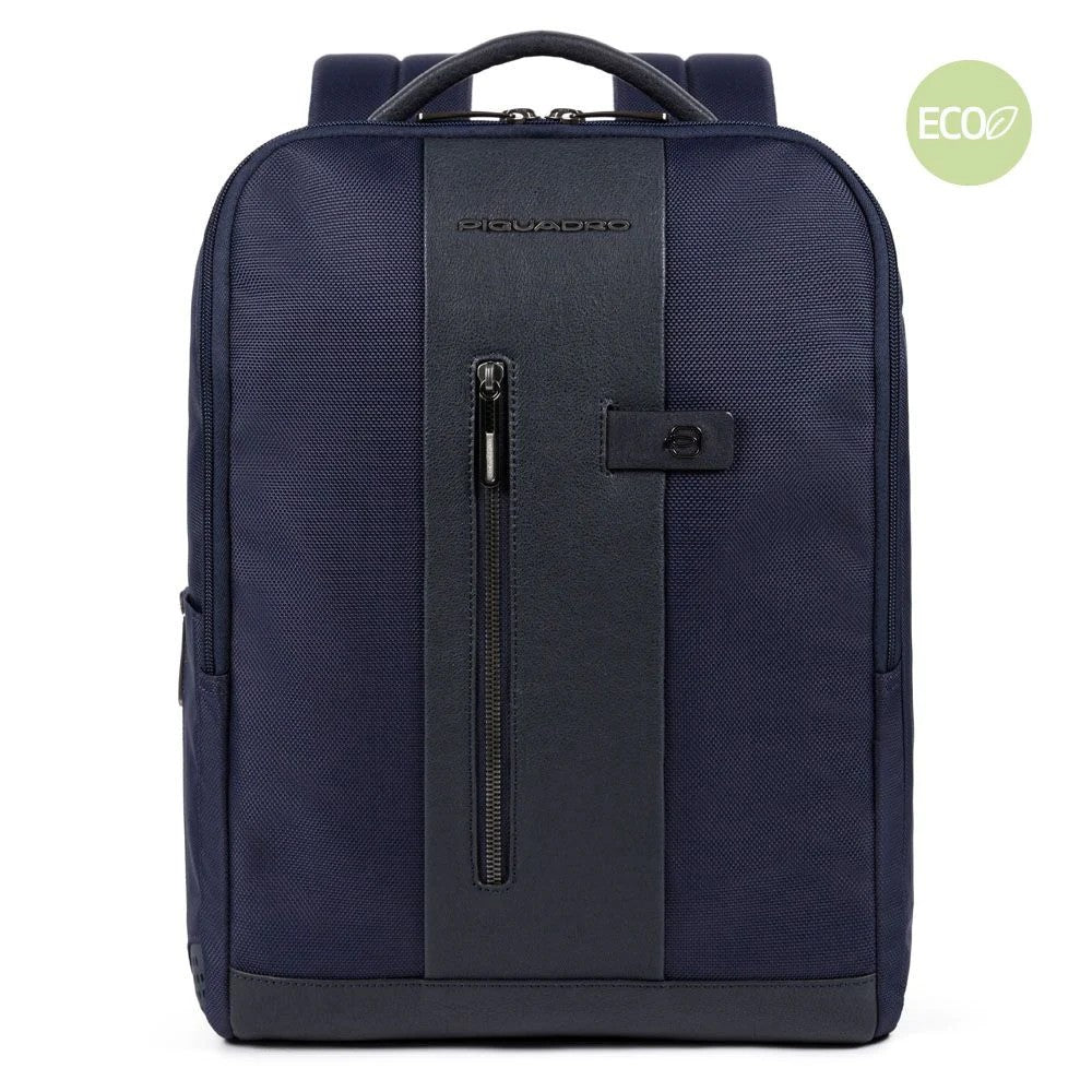 Piquadro zaino in tessuto e pelle "Brief 2 Blu CA4818BR2.BLU