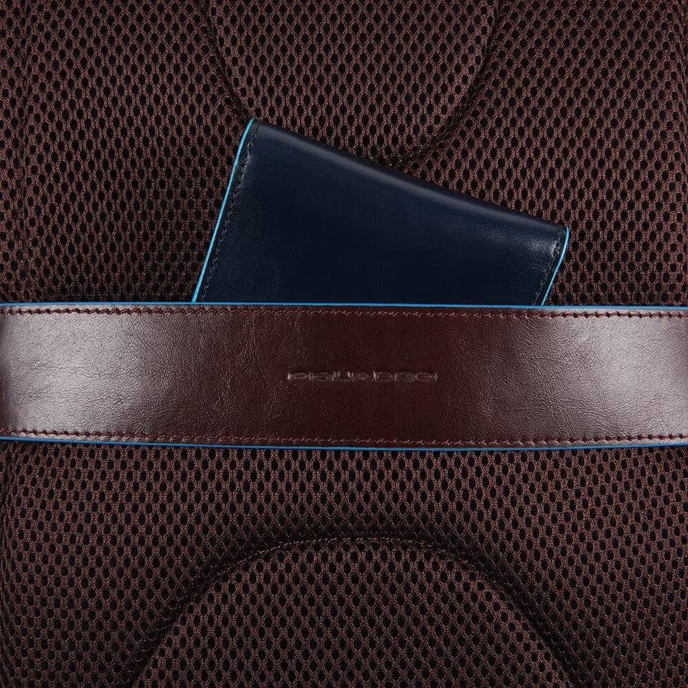 Piquadro zaino in pelle "Blue Square Revamp" Marrone CA5575B2V.MO