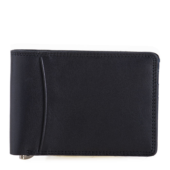Mywalit portafogli con molletta in pelle "Mens Range" Multicolor 4004.138 BLACK/BLUE