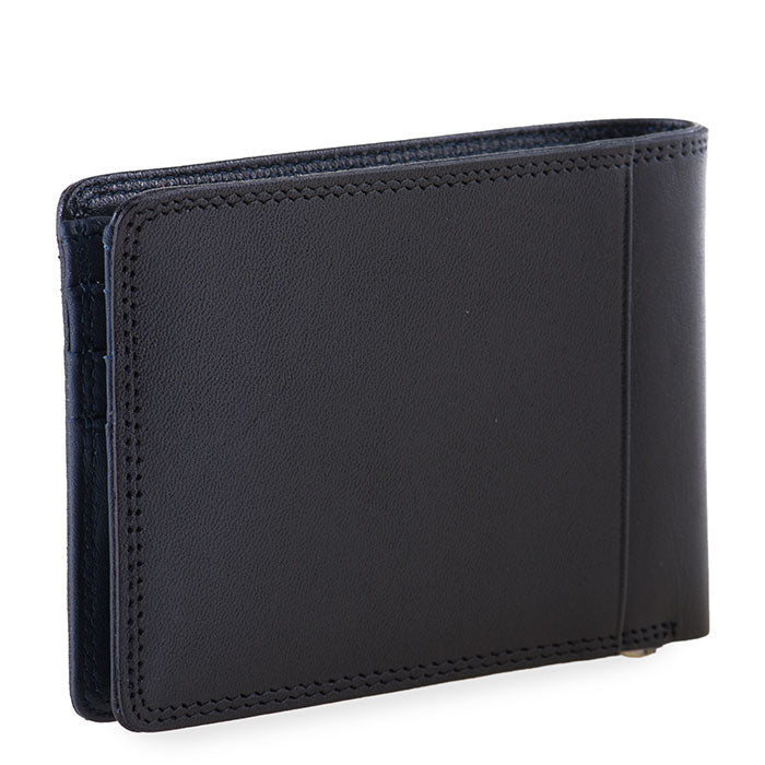 Mywalit portafogli con molletta in pelle "Mens Range" Multicolor 4004.138 BLACK/BLUE