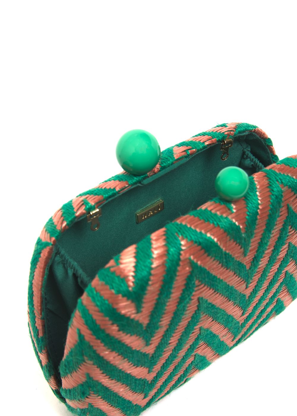 Nalì borsa da cerimonia in tessuto "Betty" Multicolor WIPC0077.VERDE