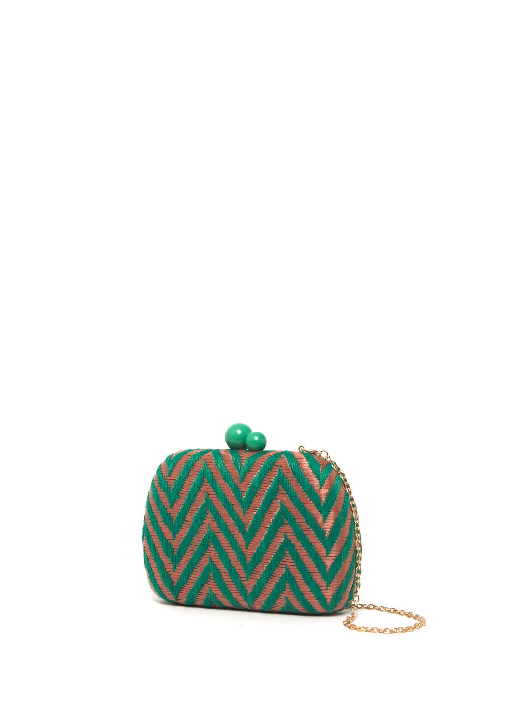 Nalì borsa da cerimonia in tessuto "Betty" Multicolor WIPC0077.VERDE