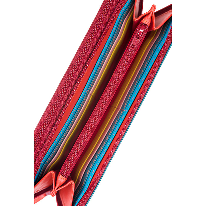 Mywalit portafogli doppia zip in pelle "Classic" Multicolor 375.163 VESUVIO
