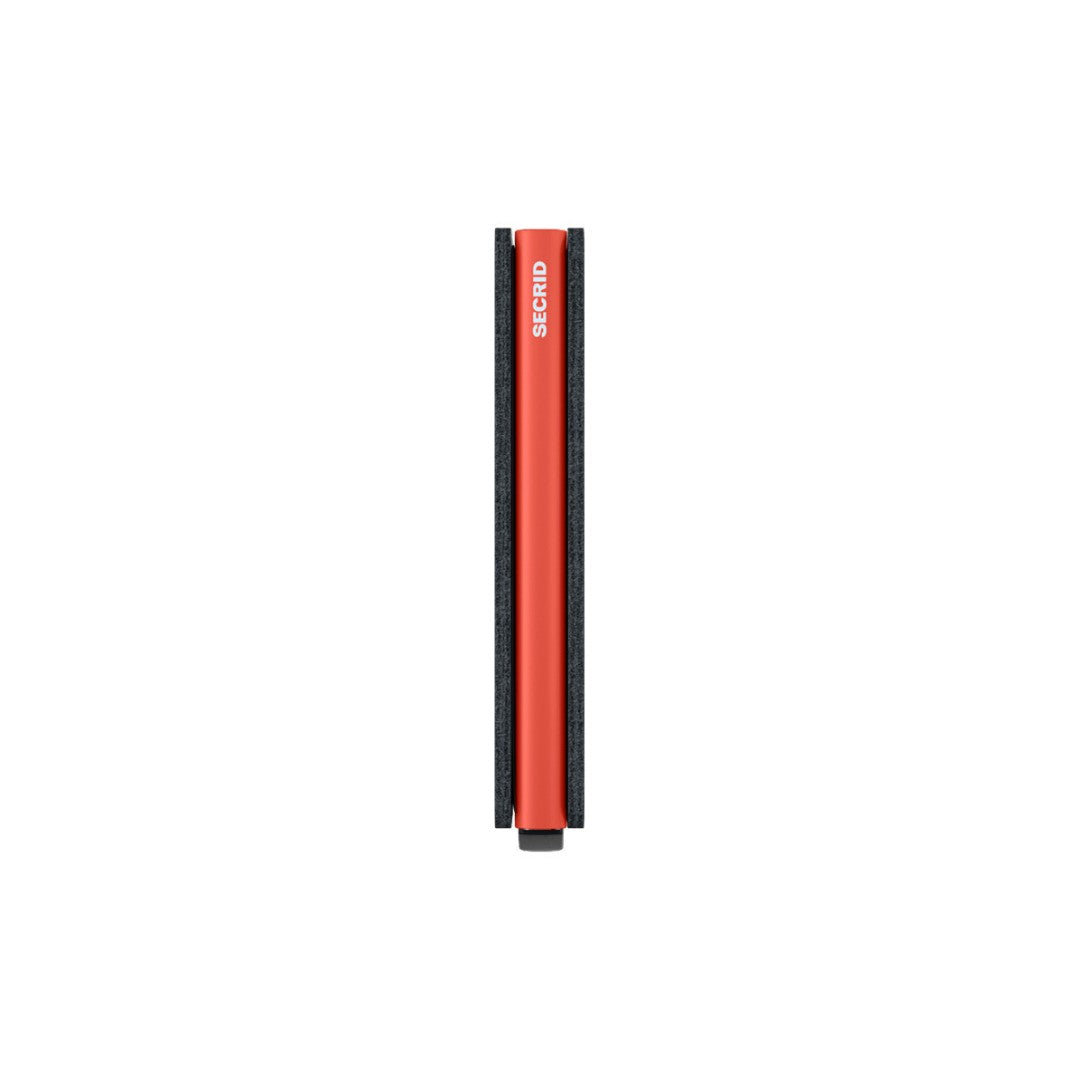 Secrid portafogli compatto in alluminio e pelle "Slimwallet Matte" Blu SM.NIGHTBLUE & ORANGE