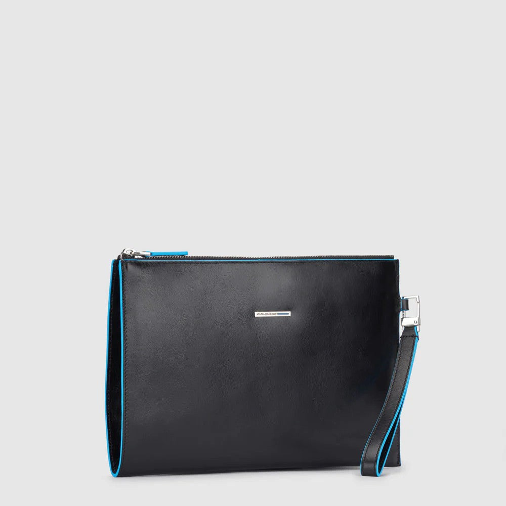 Piquadro pochette in pelle "Blue Square" Nero AC5099B2.N